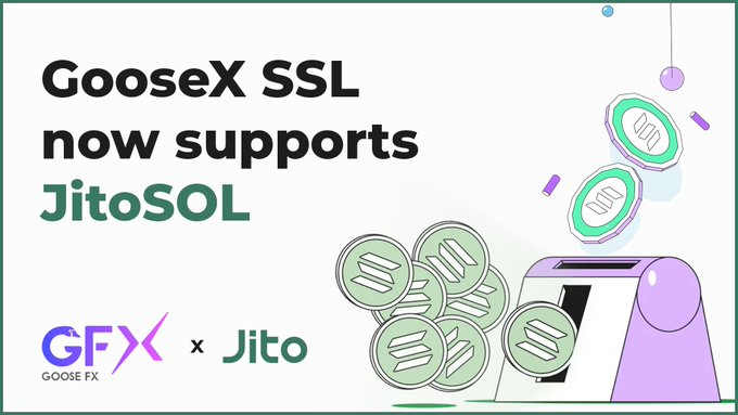 SolanaUnivers's tweet photo. 💥@Jito_sol now available on @GooseFX1 SSL
💥#GooseFX is a super app to trade crypto, perpetuals, #NFTs, and liquidity pools all in one.
🔽VISIT
https://t.co/7BA9u8JjsJ https://t.co/FQD7zpgS4c