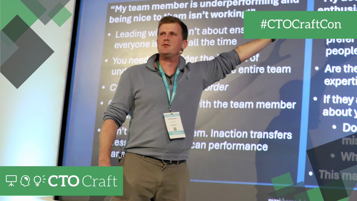 Two fantastic talks right before lunch - big thank you to Mam Joof who talked about building a collaborative culture in an asynchronous environment, and Charlie Markham on 'Forget about stats & metrics - talk with your team!' #CTOCraftCon