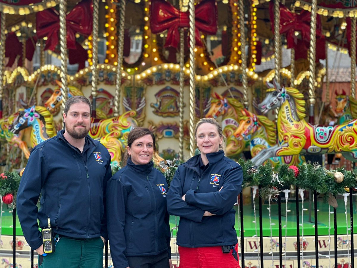 wmcareteam's tweet photo. #DidYouKnow the Birmingham Frankfurt Christmas Market is the largest authentic German Christmas market outside of Germany or Austria?

Today's duty team of Dan, Becky and Suzi (with Chris  behind the lens) popped along to check it out.. https://t.co/Qa5xXLhDUa