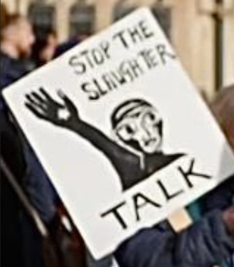 landatthebottom's tweet photo. I was looking at some pics from the demonstration at the weekend and this image caught the eye. Is this some harmless meem? https://t.co/gbGKrdsxju