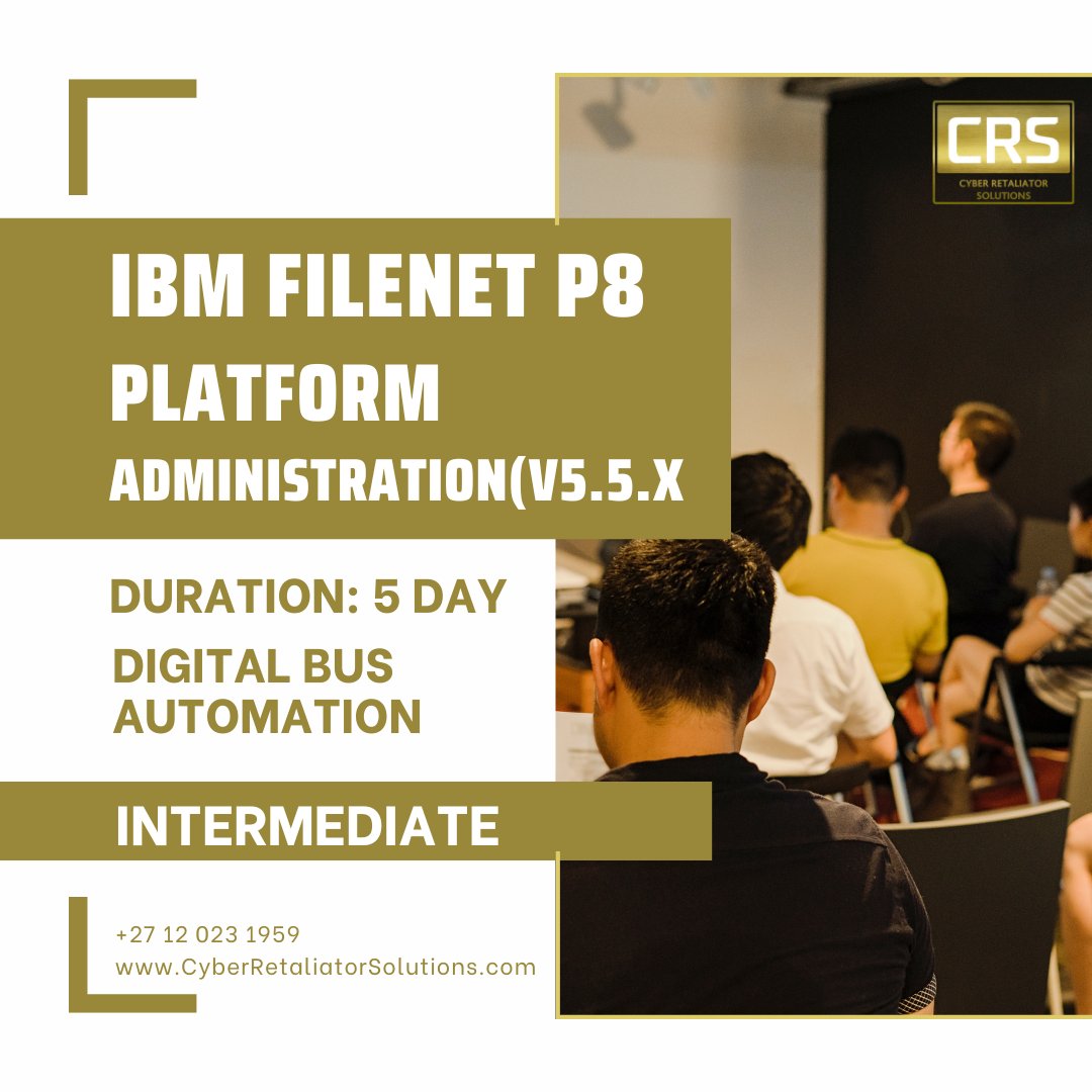 CRS_Cyber's tweet image. 🚀 Master IBM FileNet P8 Platform with our comprehensive course!
Learn Architecture, Security, Auditing, and More. Elevate your skills now! 💼
#AlwaysWinning #IBMFileNet #ProfessionalDevelopment #FileNetP8
