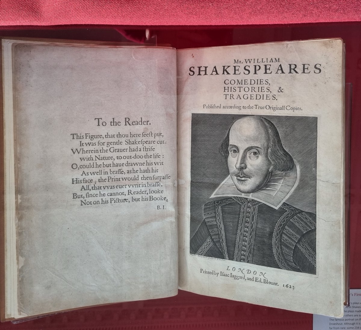 To celebrate the 400th anniversary of #Shakespeare’s #FirstFolio (registered #otd in1623), the two copies in the #WrenLibrary collection are now on display! Find them in the first exhibition case at your right when entering the Library (Mon-Fri 12-2; Sat 10.30-12.30).