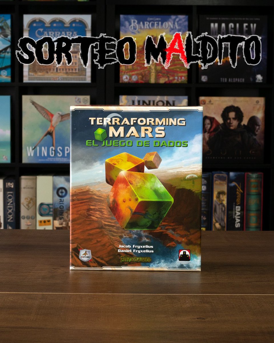 Maldito Games (@MalditoGamesES) on Twitter photo 2023-11-08 15:30:00 🔴SORTEO🔴 Con motivo del lanzamiento de Terraforming Mars El juego de dados os proponemos un nuevo #sorteomaldito !!🎉 Para participar debéis: 🔺Sigue la cuenta @MalditoGamesES 🔺Retwittear 🔺Menciona 3 personas con las que jugarías Anunciaremos la persona ganadora el 14/11/23 🔴SORTEO🔴 Con motivo del lanzamiento de Terraforming Mars El juego de dados os proponemos un nuevo #sorteomaldito !!🎉 Para participar debéis: 🔺Sigue la cuenta @MalditoGamesES 🔺Retwittear 🔺Menciona 3 personas con las que jugarías Anunciaremos la persona ganadora el 14/11/23