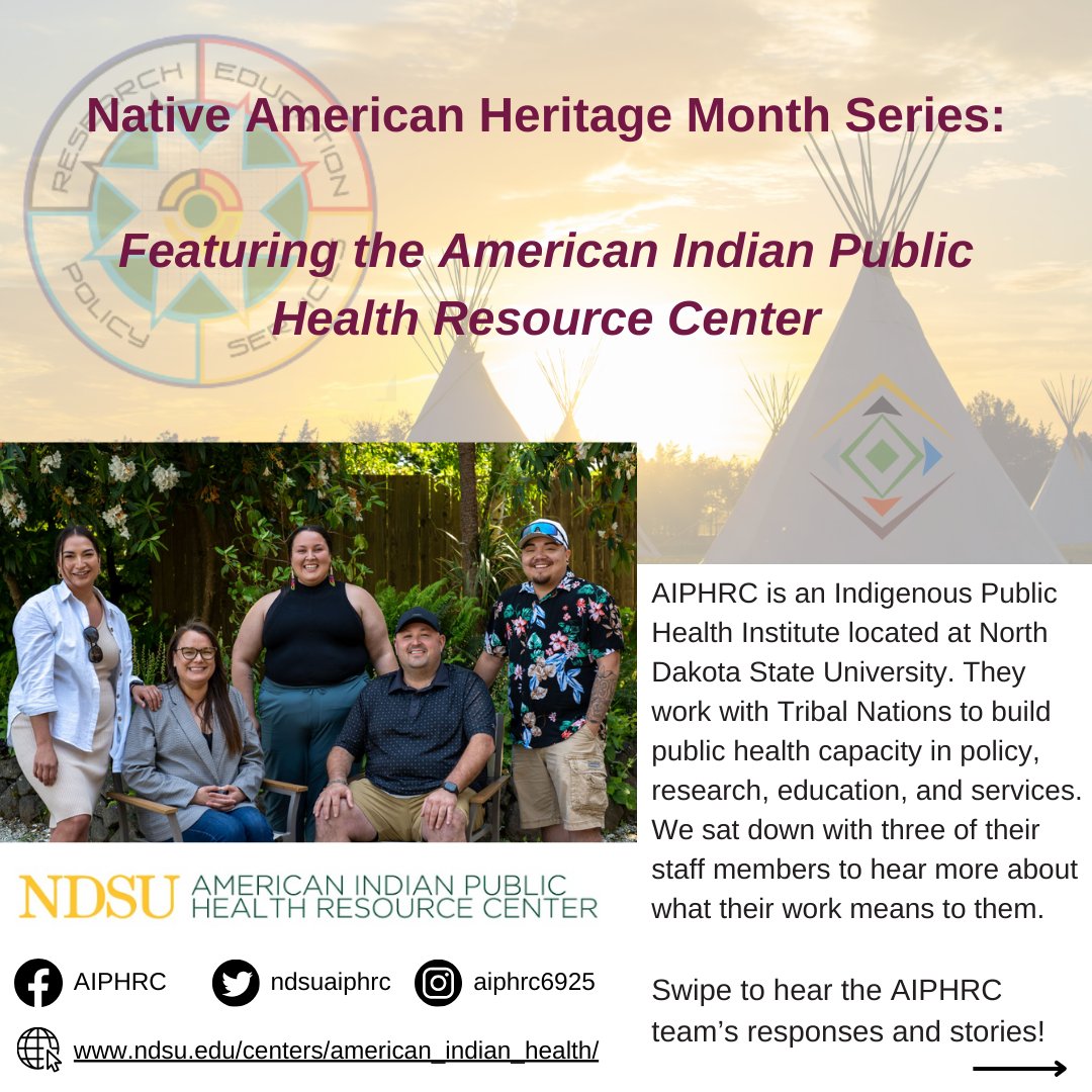 We spoke with our friends at AIPHRC at North Dakota State University to hear about their work and what it means to be a Tribal Public Health Institute! ❤️✨

See the thread below for highlights, and watch the full conversation at vimeo.com/indigenousphi/…