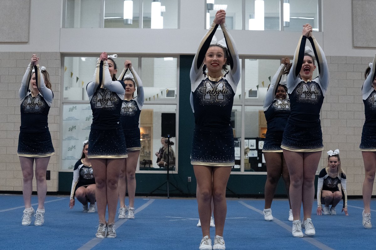 MaldenCatholic's tweet image. Congratulations to MC Varsity Cheer for their 1st Place win at the Cape Ann League Championship last weekend! Their performance earned them a spot at the upcoming Regional MSAA North Championship, taking place this Sunday. MC's JV team also secured a remarkable top 3 finish.