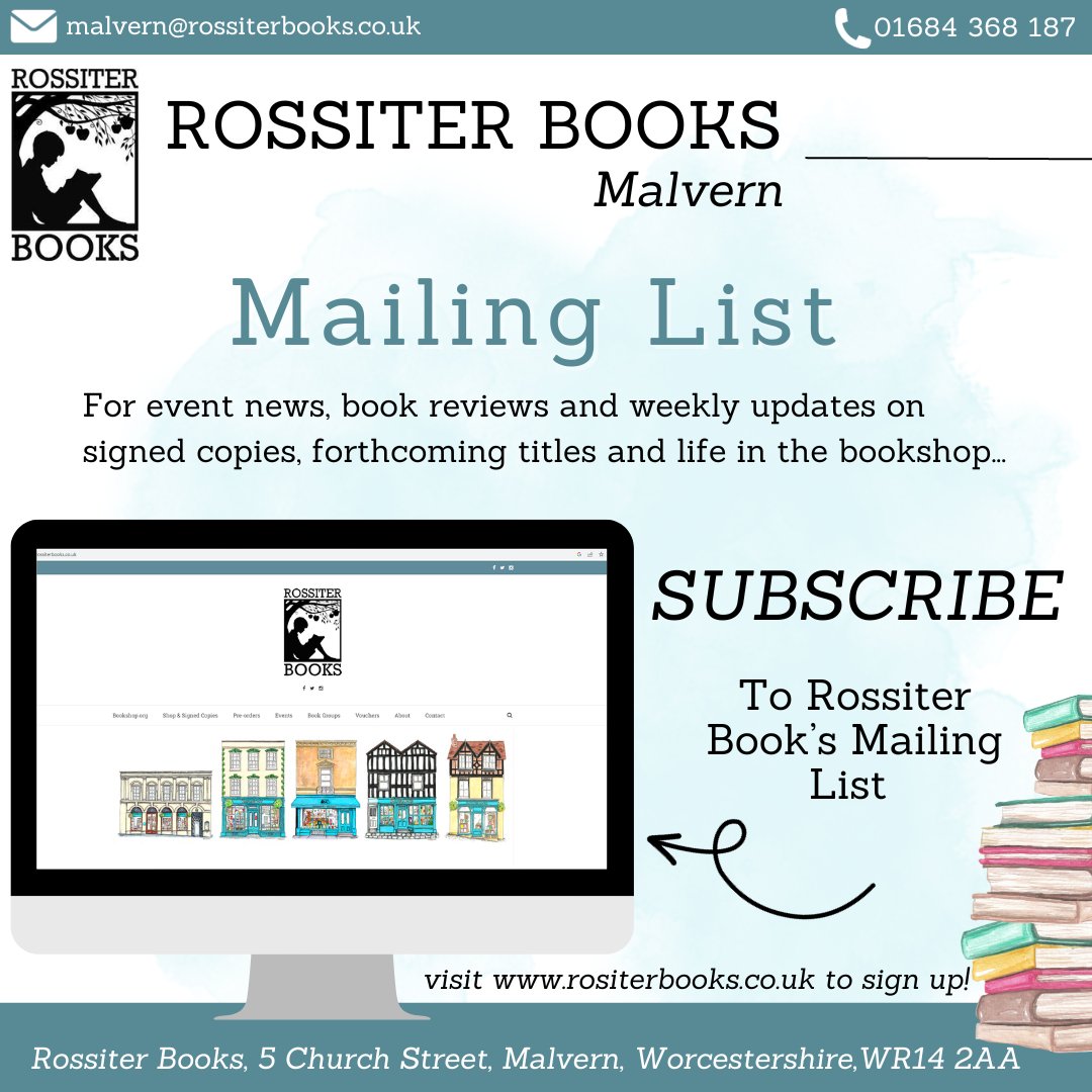 Why not take a moment to subscribe to <a href="/RossiterBooks/">Rossiter Books</a> exclusive mailing list?✉️

Signing up is a breeze; you can do so through their user-friendly website!🤩

#WhatsIn #WhatsInWorcestershire #shoplocal #rossiterbooks #indiebookshop