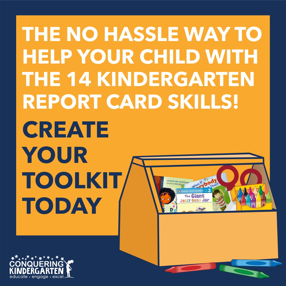 Our customizable #Toolkit supports families &amp; teachers as they help students #conquerkindergarten &amp; the 14 key skills used on the <a href="/PHLschools/">Philadelphia Schools</a> kindergarten report card.

Create yours today! conqueringkindergarten.org/toolkit/