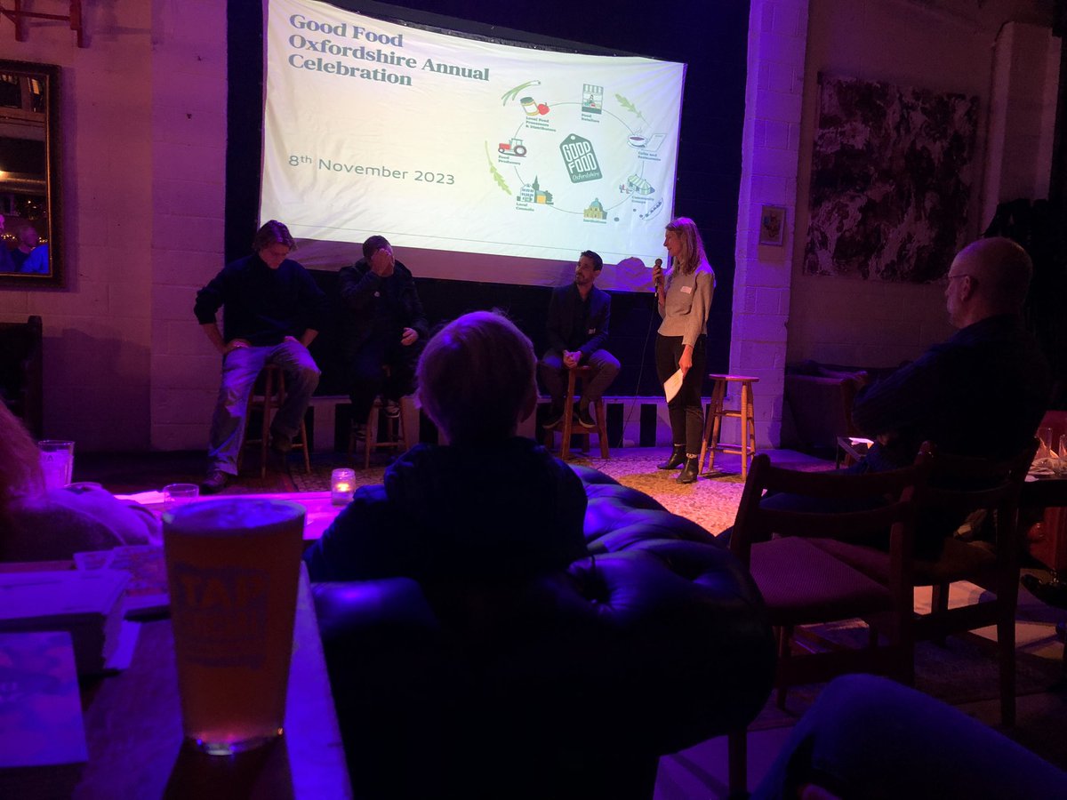 CarmelEngin's tweet photo. #gfo #goodfoodoxfordshire annual celebration. Supporting sustainable, healthy local food for community @tapsocialbrew with #rosehillcommunitylarder @MCSOxford https://t.co/bkBKouM18o