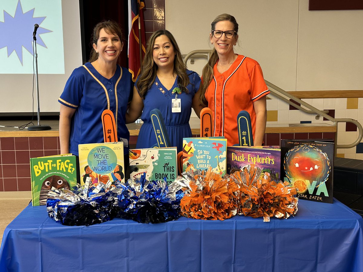 Hosp_PTA's tweet photo. Thank you, Authors Kari Lavelle and Lindsay Leslie, for visiting @HospElementary today! The students learned good tactics on how to write like an author.

Big shoutout to our gracious librarian, Mrs. Le, who brought the author campus visit together. Now, we are all off to write! https://t.co/vGls7BMf0T