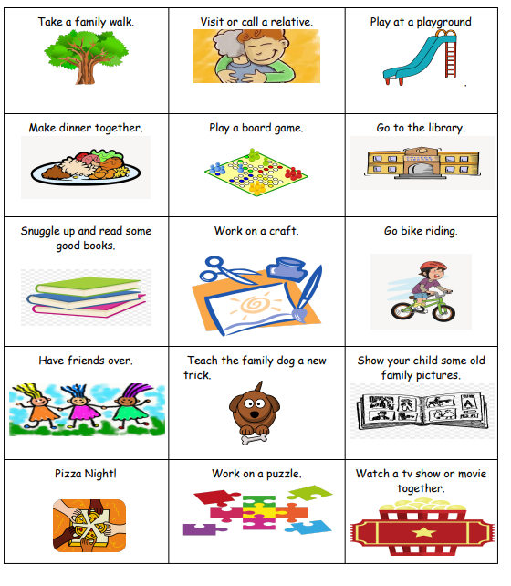 Tonight is the first Family Connect Night! Families who spend time together create strong bonds and cultivate open lines of communication. Take advantage and have some quality family time tonight with one of the activities listed below!