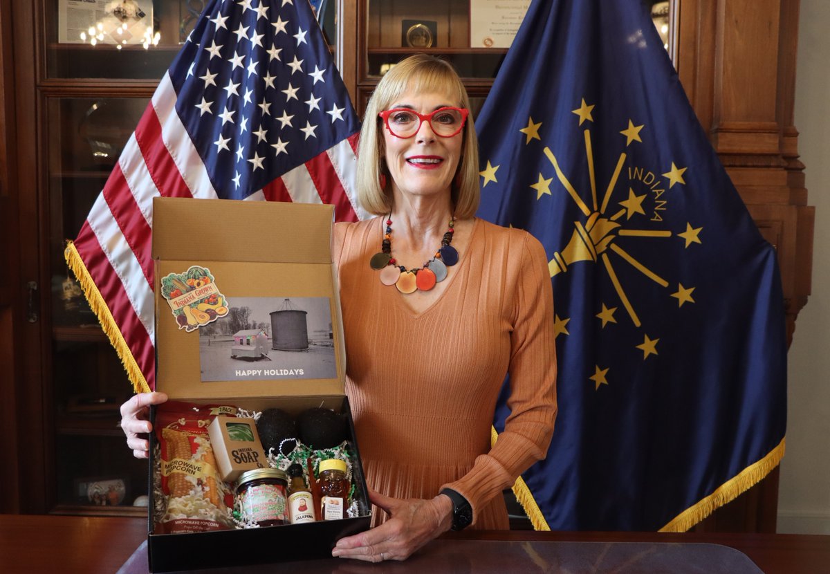 Lt. Gov. Suzanne Crouch (@lgsuzannecrouch) on Twitter photo It’s the holiday season! Celebrate with a slice of Indiana & support small business by ordering the <a href="/Indiana_Grown/">Indiana Grown</a> Holiday Box.🎁Each includes products from 6 IG members (below) & is the perfect gift for friends & family around the country who could use some Hoosier Hospitality! It’s the holiday season! Celebrate with a slice of Indiana & support small business by ordering the <a href="/Indiana_Grown/">Indiana Grown</a> Holiday Box.🎁Each includes products from 6 IG members (below) & is the perfect gift for friends & family around the country who could use some Hoosier Hospitality!