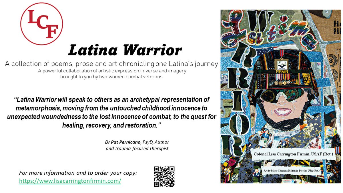 Check out a snippet from Dr Pat Pernicano, PsyD, Author and Trauma-focused Therapist about my latest book, Latina Warrior. She provided an insightful and powerful Afterword. <a href="/ec_blueearbooks/">Ethan Casey</a> <a href="/polosky_a/">Christina Helferich-Polosky</a> <a href="/WomenVetsOfSA/">Women Veterans Of San Antonio</a> <a href="/ladyvets/">Women Veterans Alliance</a> <a href="/WomenWriters/">womenwriters</a> <a href="/SecVetAffairs/">VA Secretary Doug Collins</a> <a href="/UTSAVeterans/">UTSA Vet & Military</a>