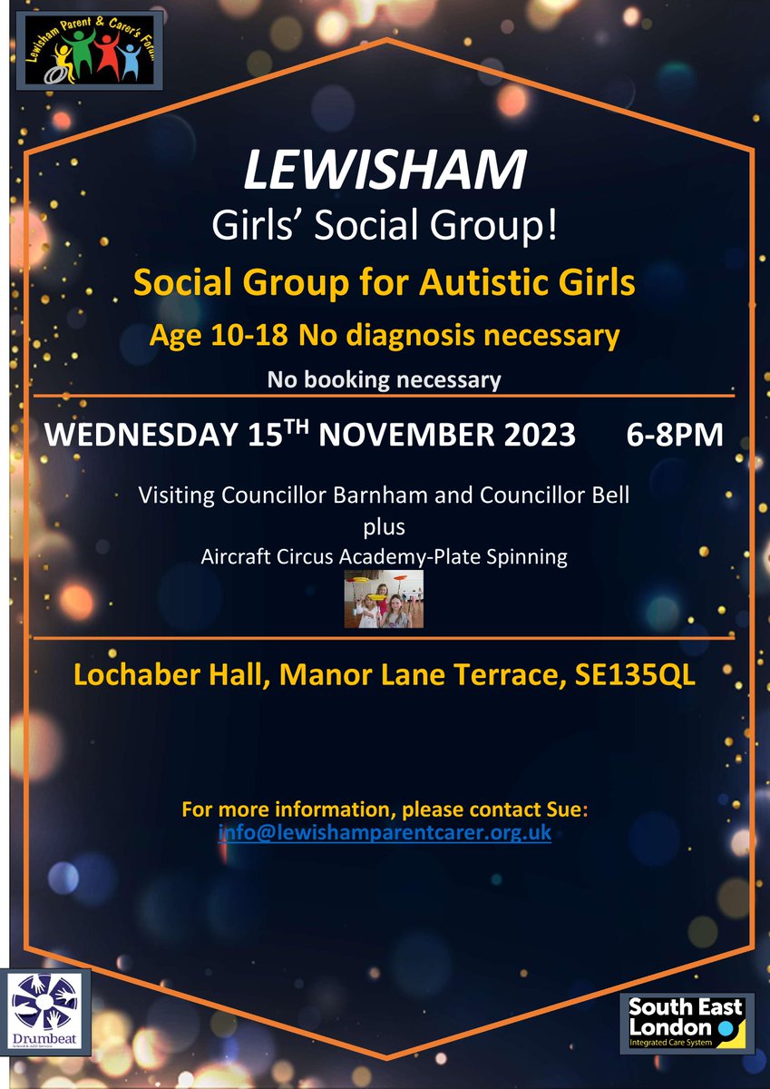Lewisham Girls' Social Group!

Join us on Facebook: facebook.com/groups/6333324…

If you can, please donate here to keep Girls’ Group running! All proceeds go towards hall hire &amp; activities.
justgiving.com/crowdfunding/l…

#Lewisham #SEND #Autism #AutisticGirls