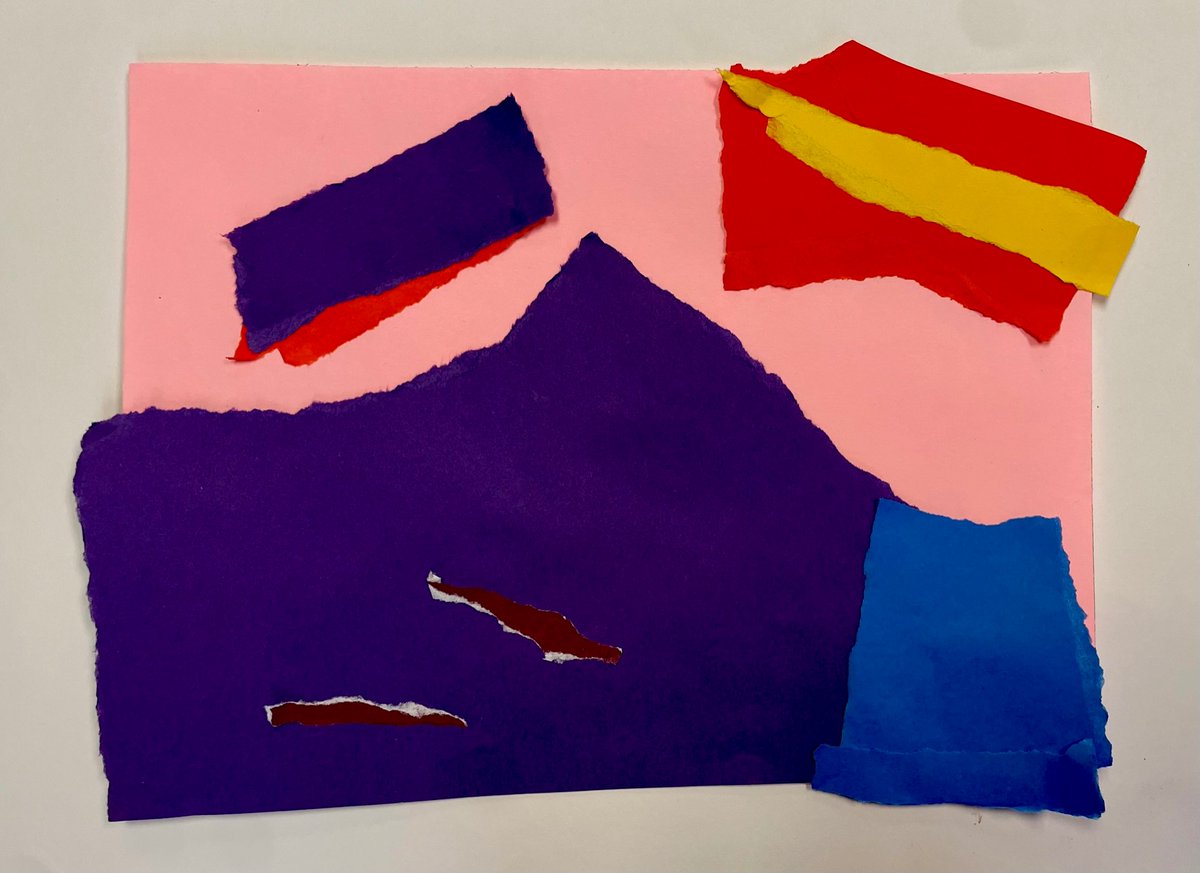 heARTwithMrsB's tweet photo. To the mountains or the islands? Both of these torn paper landscapes by our kindergarten artists, Raige and Liam have me dreaming of traveling 🌄🏝️ @Rcsd34 #elementaryart https://t.co/xbR2DRS3Y6