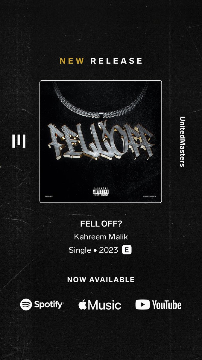 FELL OFF IS OUT NOW! ON ALL PLATFORMS 🔥🏁

open.spotify.com/album/3R8Sb0GO…

music.apple.com/us/album/fell-…