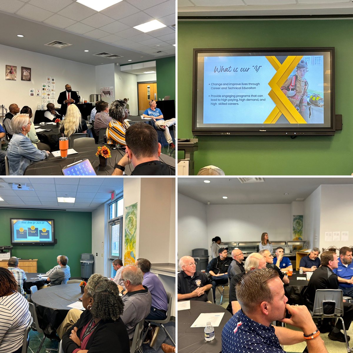 coxe_coxe's tweet photo. What a great turn out for the @York1FDJ ‘23 Fall Advisory Committee Meeting! We are so appreciative of our community partners and stakeholders who partner with us! Together we can change and improve lives through Career and Technical Education. #ConnectedAsOne https://t.co/ikAlB1i8mA
