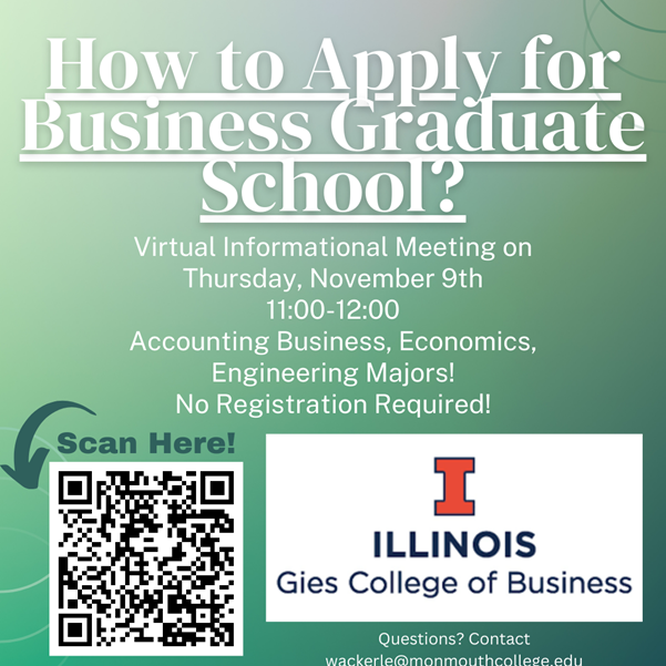 WackerleCenter's tweet photo. Meet with Myra Kaufman, a representative from the University of Illinois Gies College of Business on Thursday from 11:00 12:00. Learn about the grad programs at the University of Illinois and how to apply.

https://t.co/mQsClEUi90 https://t.co/4T13eMKzpM