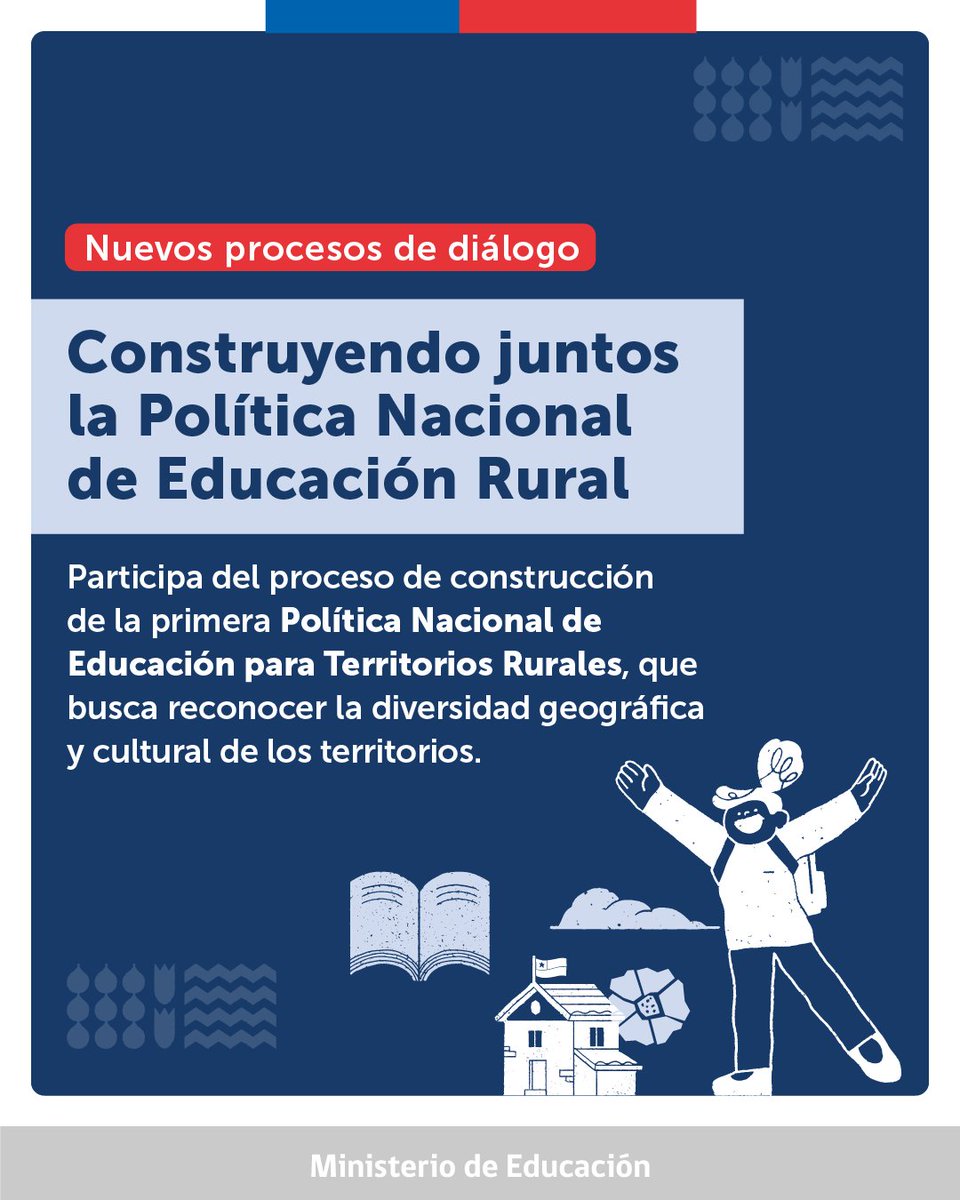 Mineduc's tweet photo. Participa en la creación de esta política pública enfocada en las comunidades educativas ubicadas en contexto de ruralidad buscando el reconocimiento de los territorios.  

Únete revisando más información en https://t.co/ffdeGxpGfF 👌🏼 https://t.co/ShyzKdnT6o