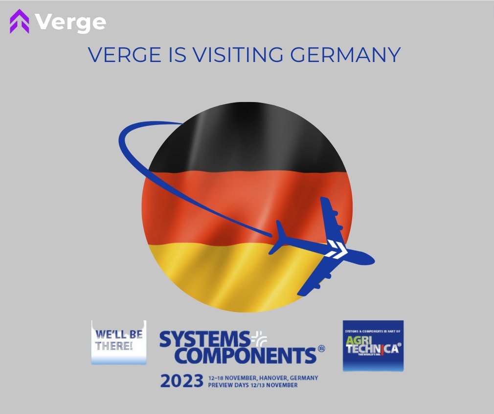 Guess what? Verge is hitting the road again, and this time we're heading to Germany for Agritechnica! 🚗🇩🇪 Stay tuned for updates from this exciting journey. #Agritechnica #VergeOnTheRoad x.com/messages/compo…