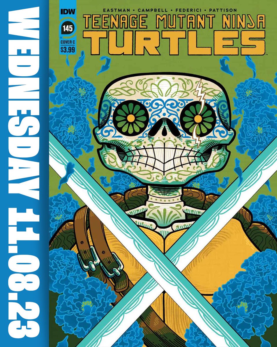 OUT TODAY!! - the Leo cover that I did for the main TMNT title (issue 145)- be sure to grab yourself a copy!! 
#TMNT #teenagemutantNinjaturtles #DiaDeMuertos #diadelosmuertos