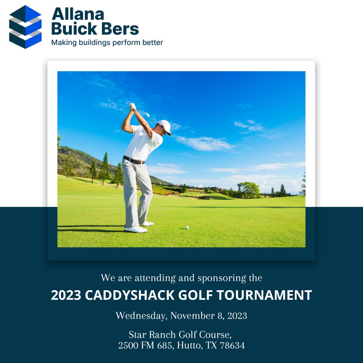 ABB is excited to be present at the prestigious 2023 CADDYSHACK Golf Tournament today.