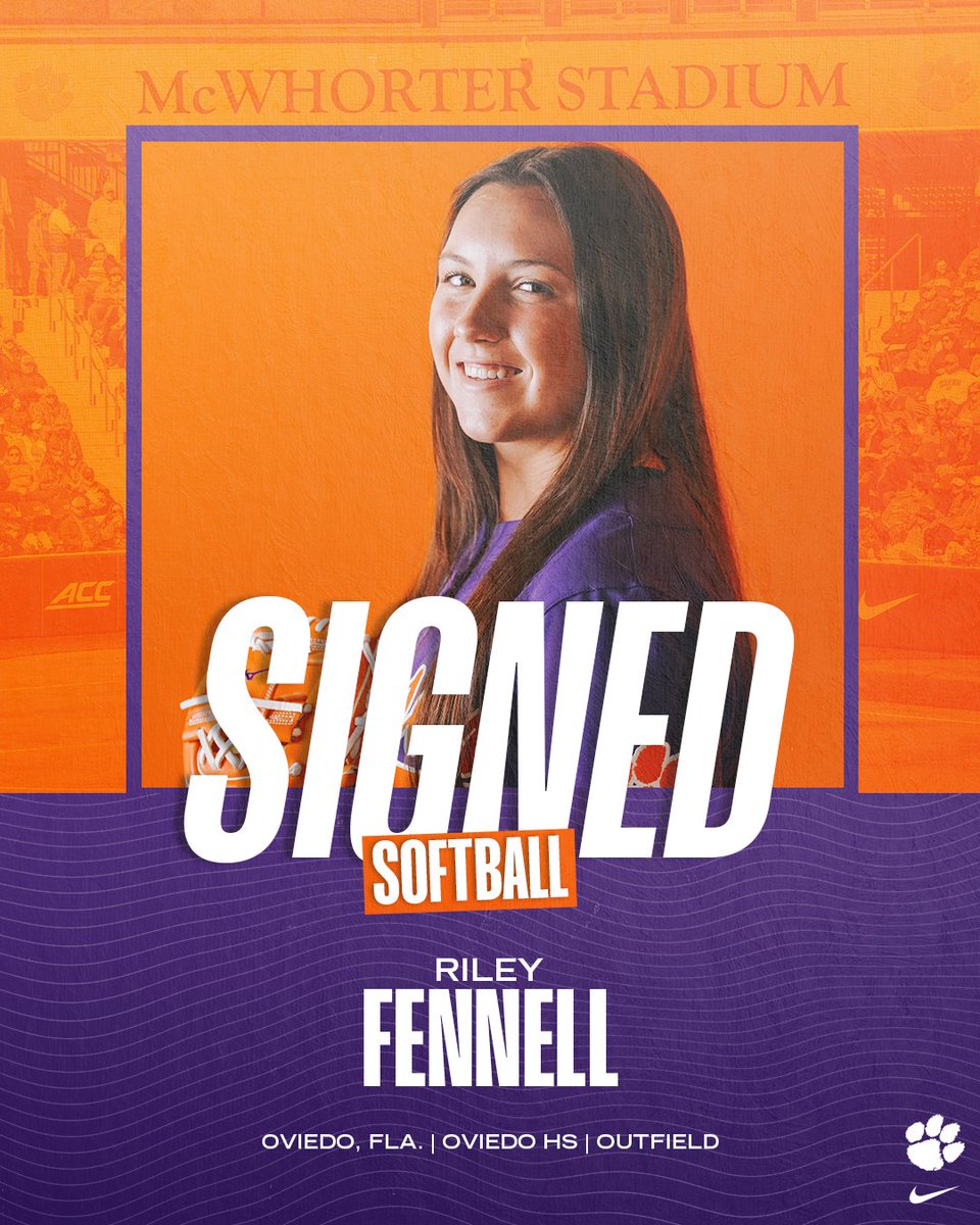 Clemson Softball 🥎 (@clemsonsoftball) on Twitter photo ✍️ Officially official!
Join us in welcoming <a href="/rileyfennell27/">Riley Fennell</a> to the Clemson Softball family! ✍️ Officially official!
Join us in welcoming <a href="/rileyfennell27/">Riley Fennell</a> to the Clemson Softball family!