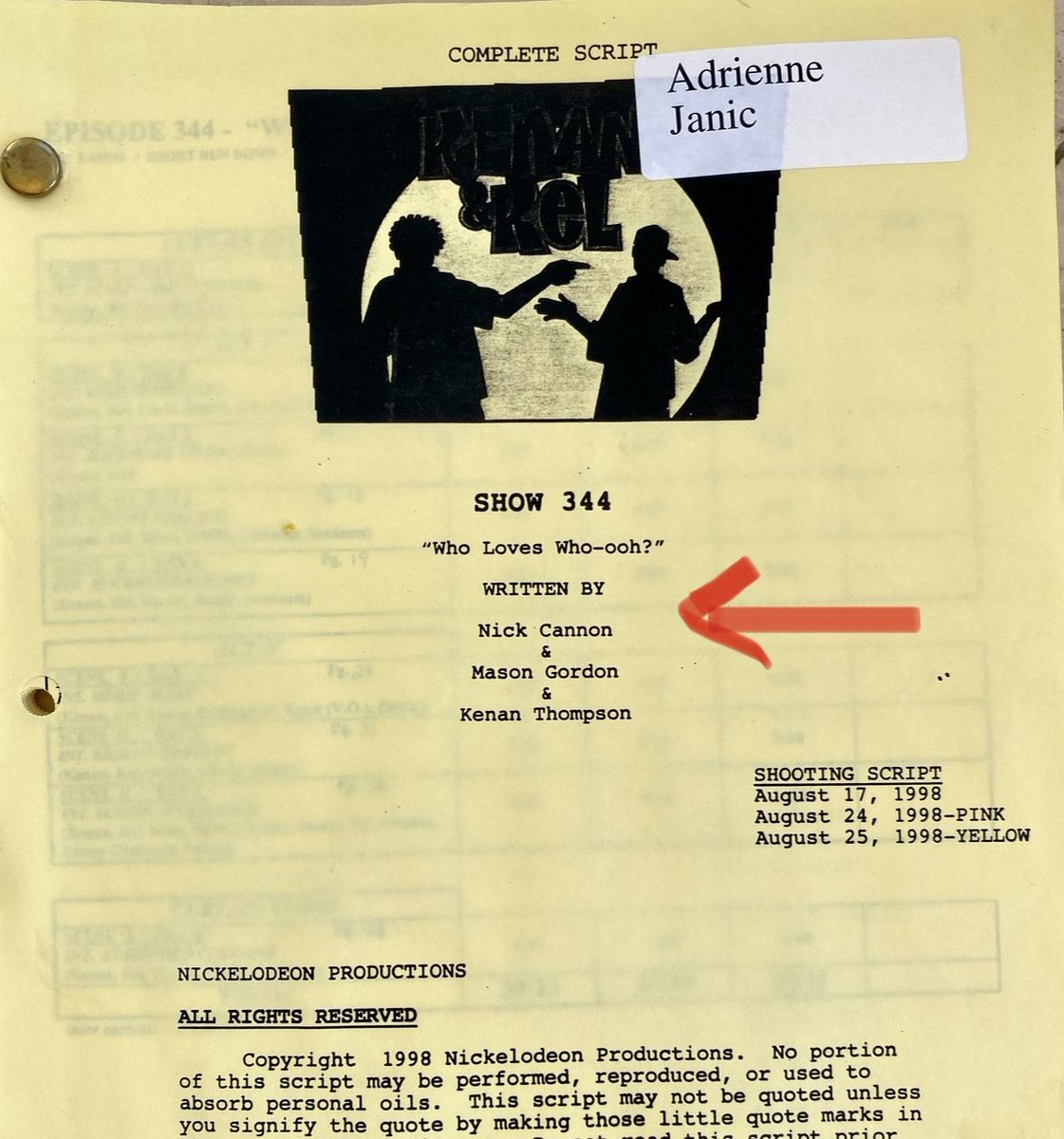 SO excited to be a guest on @NickCannon new show #BigDrive coming soon to @Tubi 😎 Crazy that one of my first acting jobs was on Nick’s show, #KenanAndKel …25 yrs ago! I found my script in storage! We had fun filming at @SEMASHOW and great working with Nick…..25 yes later 😆