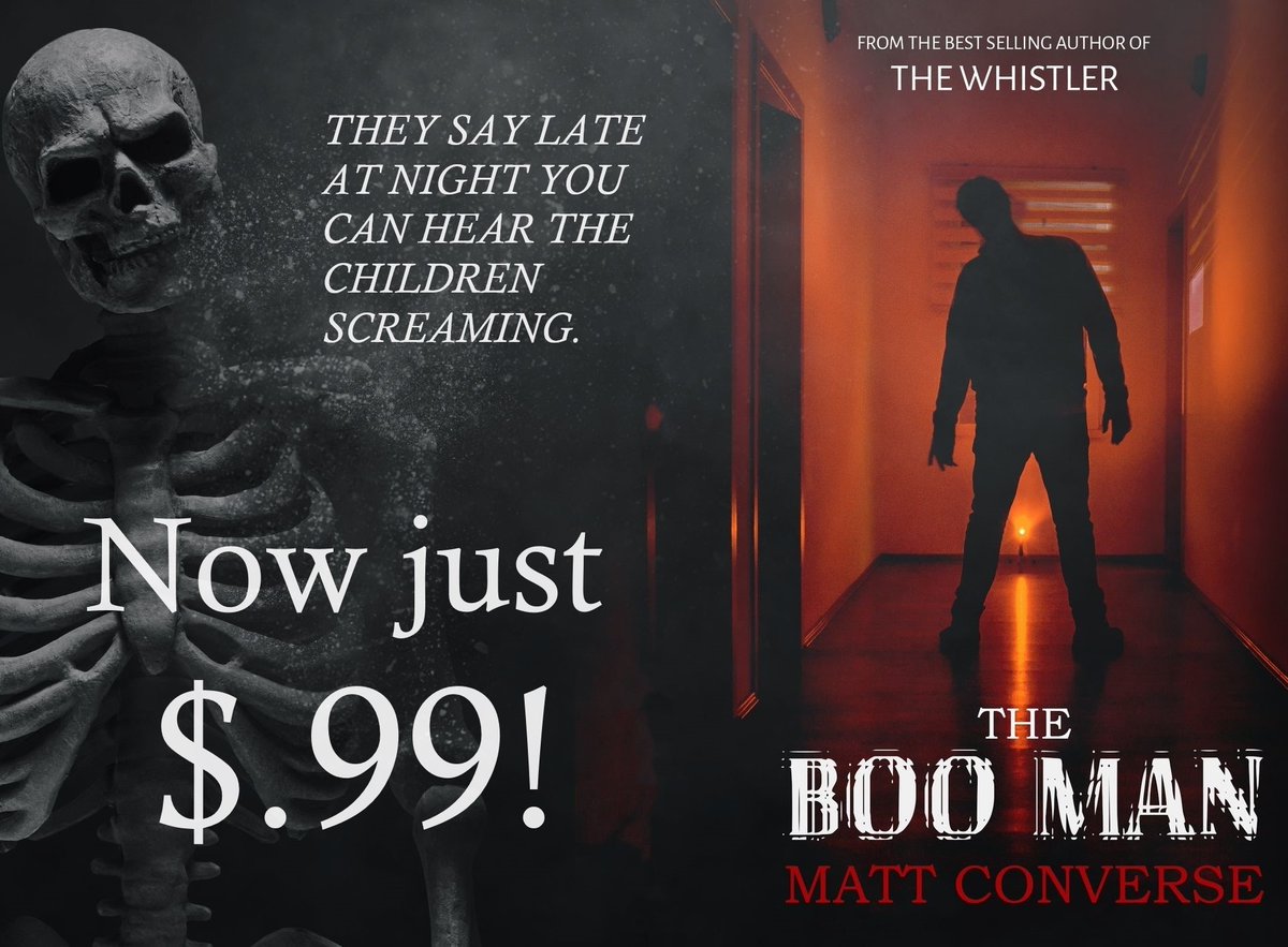 @horrorwriter61 Late at night, they say you can hear the children screaming. amazon.com/dp/B0CL332XGH ★ New release now just 99¢! ★ All the kids are afraid of someone in the neighborhood. They call him the Boo Man. #thrillerfiction #writerslift @PromoteHorror @StephenKing #horror