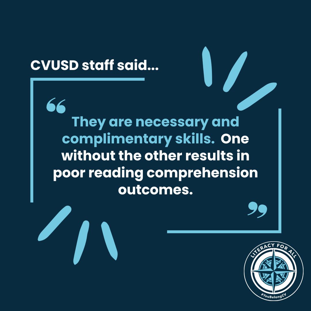 CVUSD Literacy (@cvusdliteracy) on Twitter photo The Simple View of Reading: Word Recognition and Language Comprehension Unite!
<a href="/CajonValleyUSD/">CajonValleyUSD</a> staff on 11/6 #CVMondayMessage
Fill out your response here: bit.ly/3FMjnXD The Simple View of Reading: Word Recognition and Language Comprehension Unite!
<a href="/CajonValleyUSD/">CajonValleyUSD</a> staff on 11/6 #CVMondayMessage
Fill out your response here: bit.ly/3FMjnXD