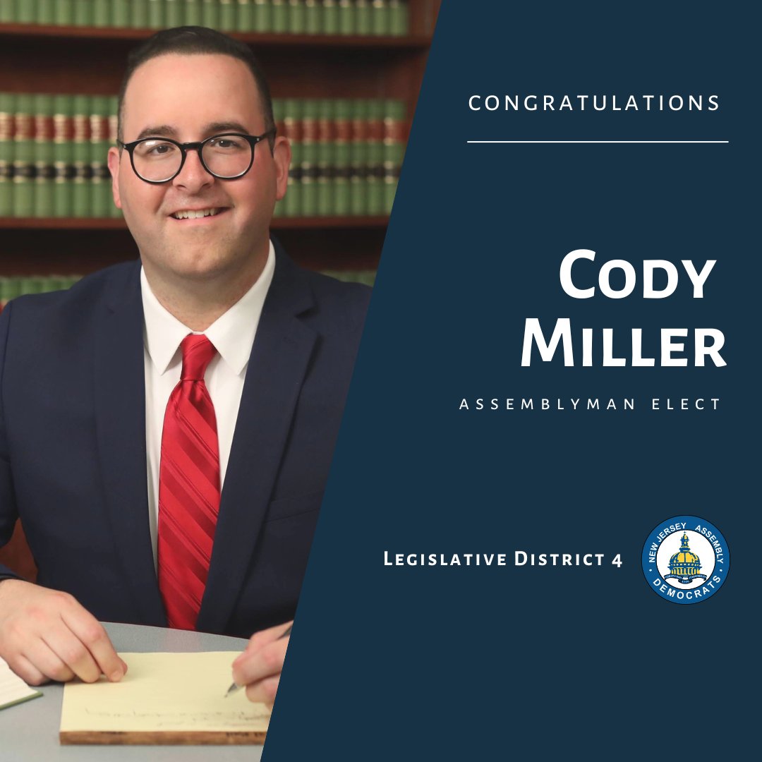 Looking forward to welcoming Cody Miller, representing the 4th District, to our caucus!     

<a href="/Cody_D_Miller/">Cody Miller</a> #LD4 #Camden #Atlantic #Gloucester #BuenaBorough #BuenaVista #Chesilhurst #Waterford #Winslow #FranklinTownship #Monroe #Newfield #WashingtonTownship