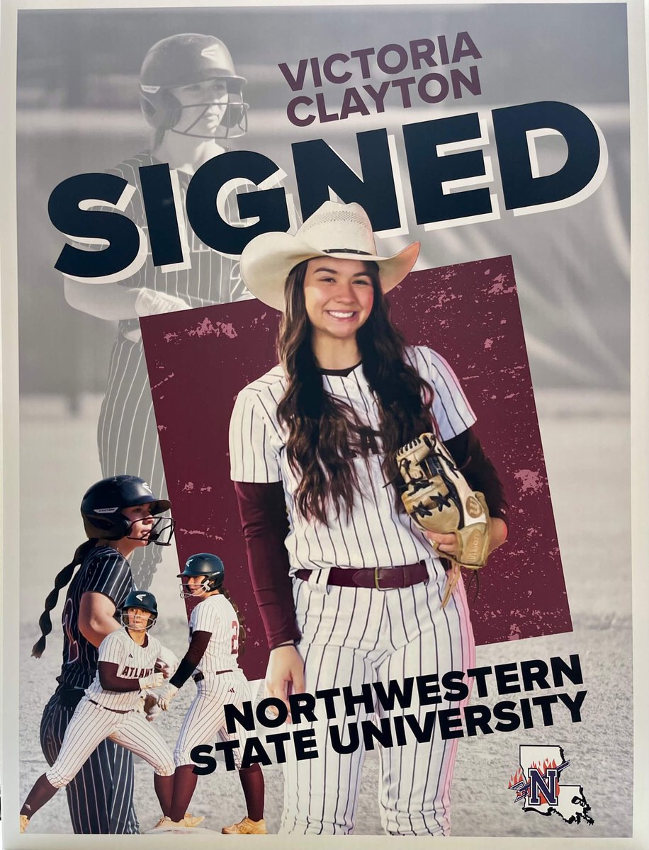 Congratulations to Atlanta High School senior Victoria Clayton on signing today to continue her softball career at Northwestern State University.