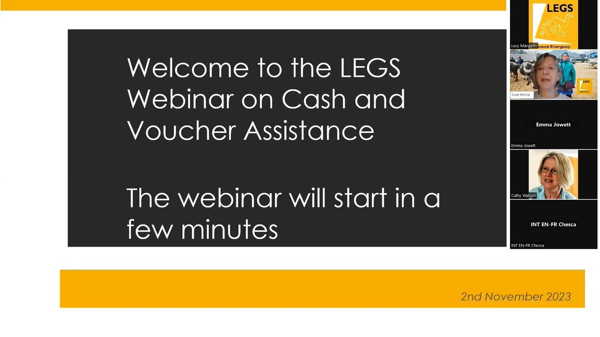If you missed the LEGS Cash and Voucher Assistance (CVA) webinar, you can watch the recording here: buff.ly/3QxOJWS [Here's the accompanying technical brief: buff.ly/3FIMJGt.] #CashVoucherAssistance (#CVA) #livestock
