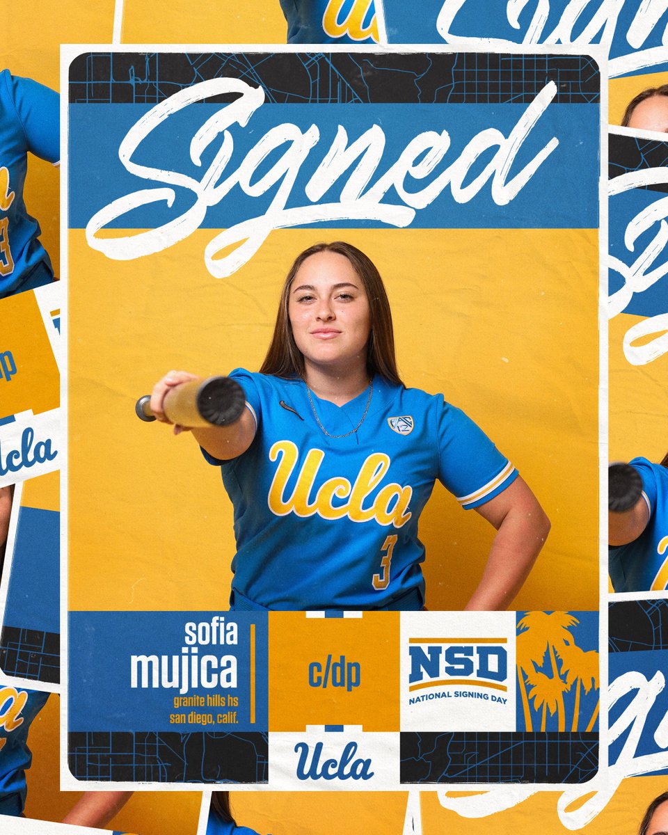 Bringing the 𝐛𝐨𝐨𝐦𝐬𝐭𝐢𝐜𝐤 to Westwood‼️💣 Sofia Mujica, the CIF San Diego Section record holder for career home runs and No. 1-ranked catcher in the country, is a Bruin! #GoBruins