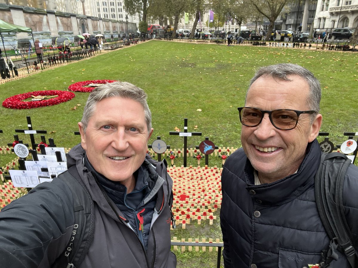 Westminster Abbey today to prepare the plot for tomorrow’s Field of Remembrance service. Thanks to Terry Wood from the London branch for helping me out. We will Remember Them