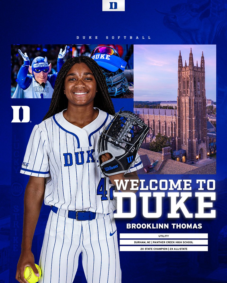 Durham made 💙 Welcome to the Duke family, Brooklinn! #Team7 | @BrooklinnThomas