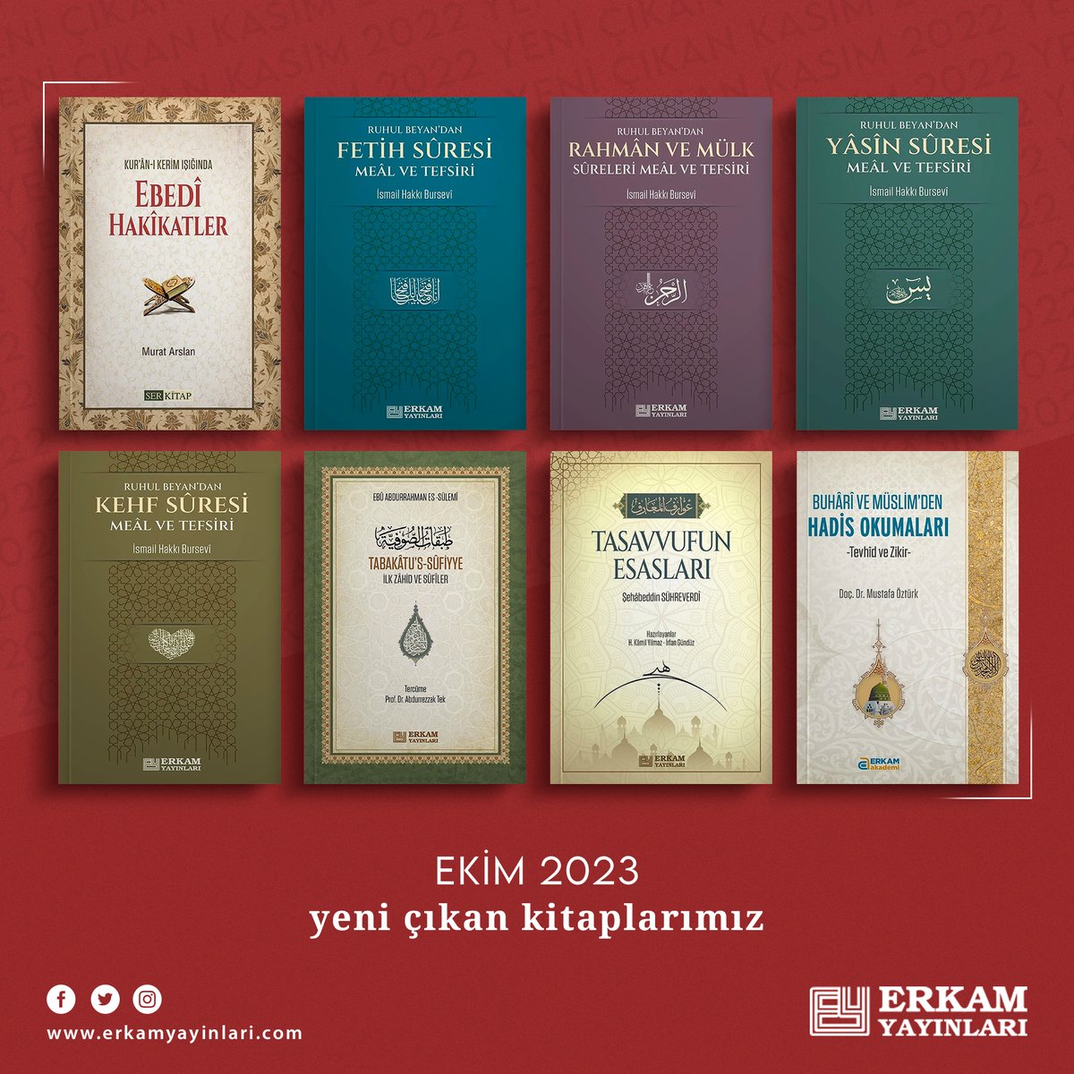 Ekim 2023 yeni çıkan kitaplarımız 📚

💻 erkamyayinlari.com

#ekim #erkamyayınları #yeniçıkankitaplar #erkamakademi #yeniçıktı #kitap #tavsiyekitap #islamikitaplar #bookstagram #ekimayıyeniçıkanlar