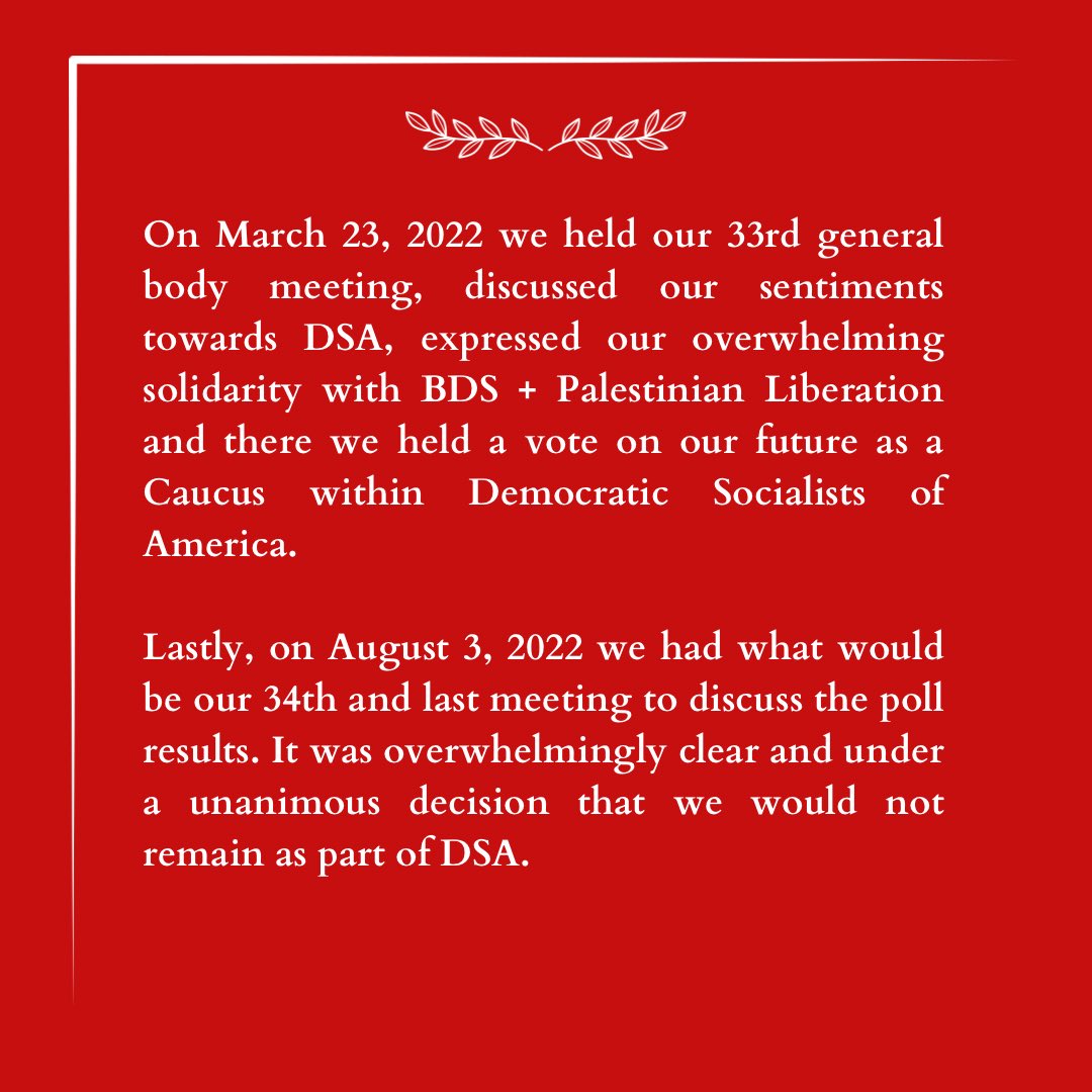 AMuslimCaucus's tweet photo. Assalamu Alaykum Comrades! 

Here is an update on what happened with ‘DSA Muslim’ and who we are now! https://t.co/iC9ddrMnAj