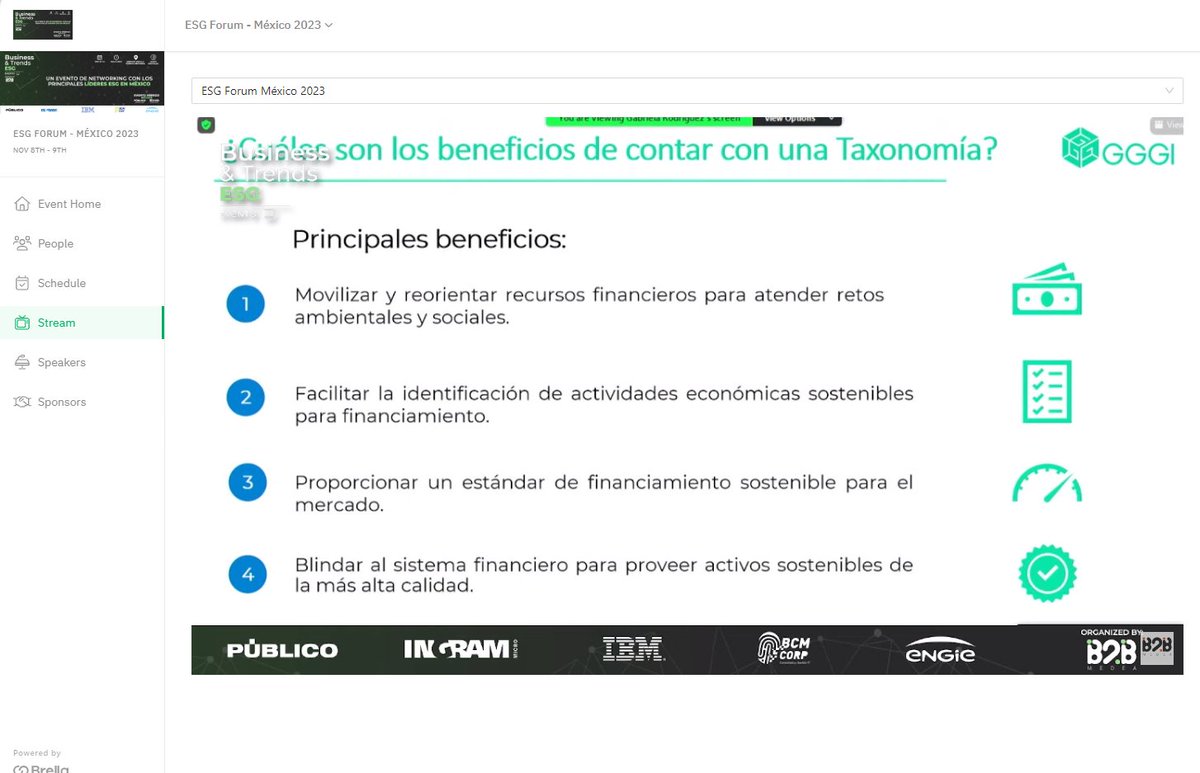 gggimex's tweet photo. #Noticia 📢 El día de hoy, Gabriela Rodríguez, nuestra Oficial de Política y Finanzas Sostenibles, participó en el ESG Forum - México 2023 organizado por #B2BMedea, con el panel "Implementando la Taxonomía Sostenible: Aplicaciones y Desafíos", de la mano de @MariuzCalvetR, Directora de Finanzas Sustentables de @HSBC_MX.