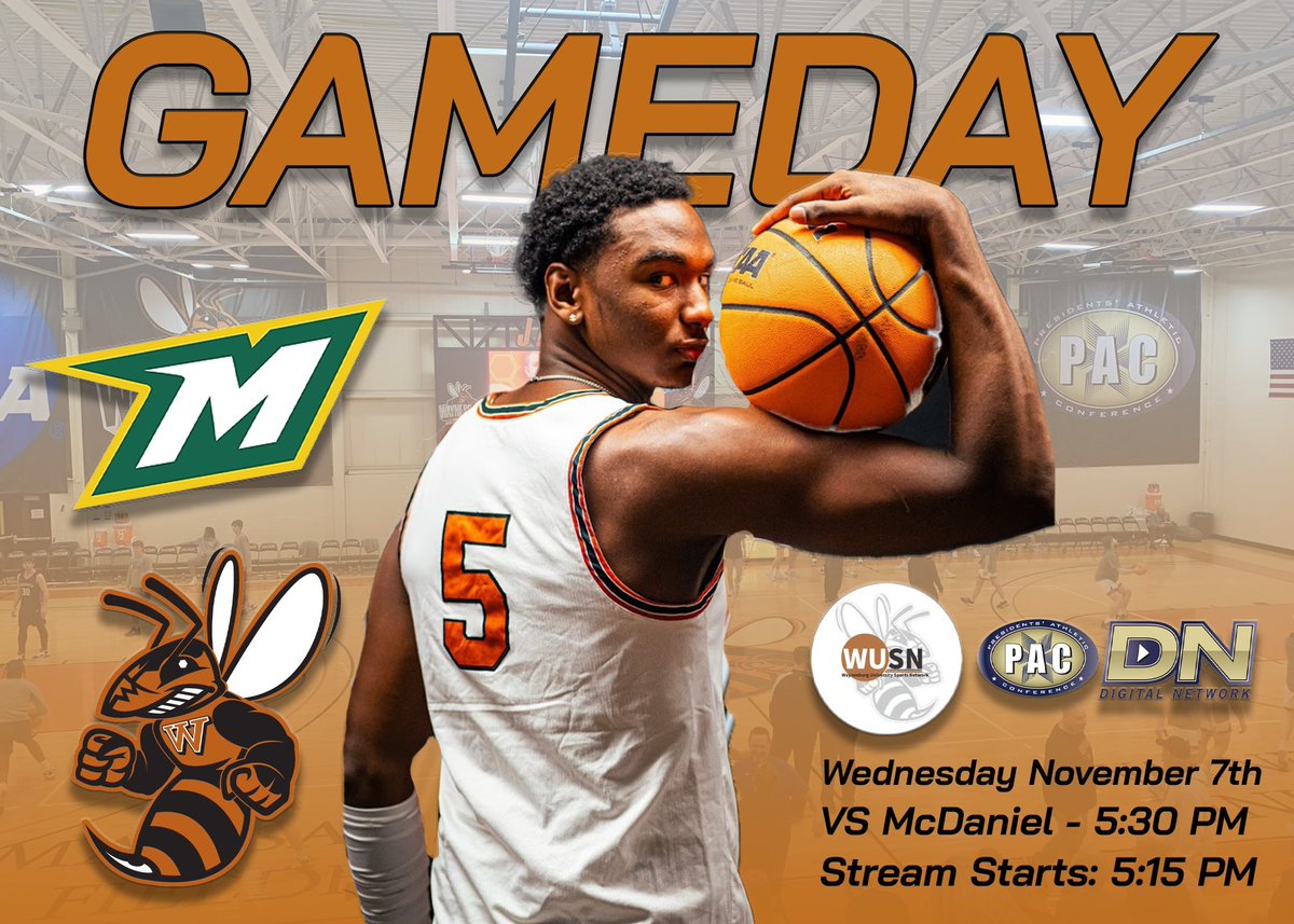 WUSportsNetwork's tweet photo. BASKETBALL SEASON IS HERE ‼️
🆚McDaniel
🏟️: Rudy Marisa Field House 
⏰: 5:30 PM 
🎙️: @SpencerFrattare &amp; @JoeVeneziale56 https://t.co/6X12Styfjt