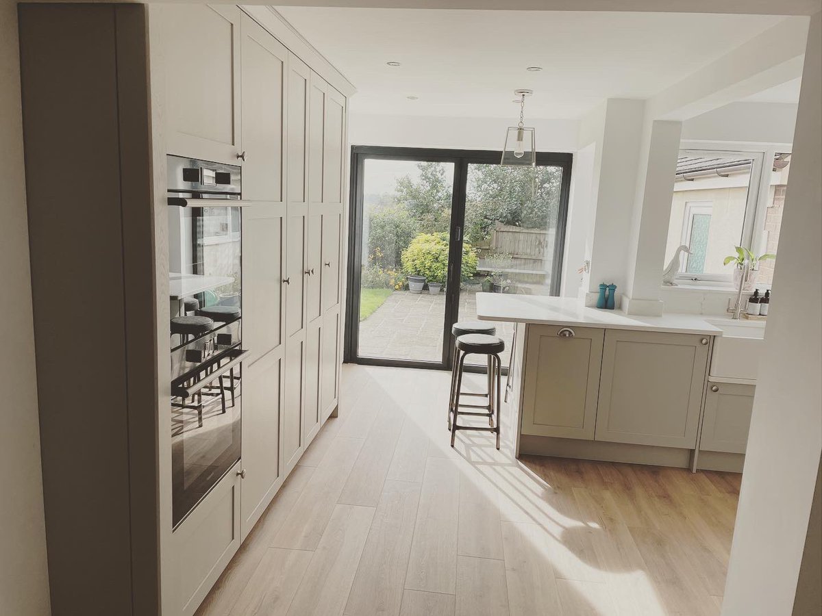 Loving the light effect on this new kitchen. Designed, crafted and installed by Milford Kitchens of Staffordshire