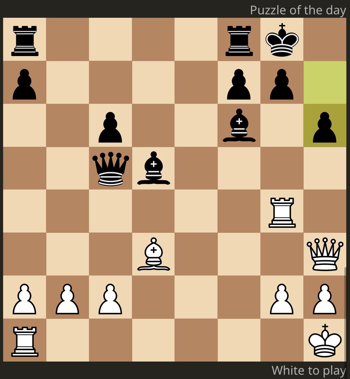 lichess.org on X: Your turn! Can you solve our chess puzzle of the day? 🤔  White to move and win   / X