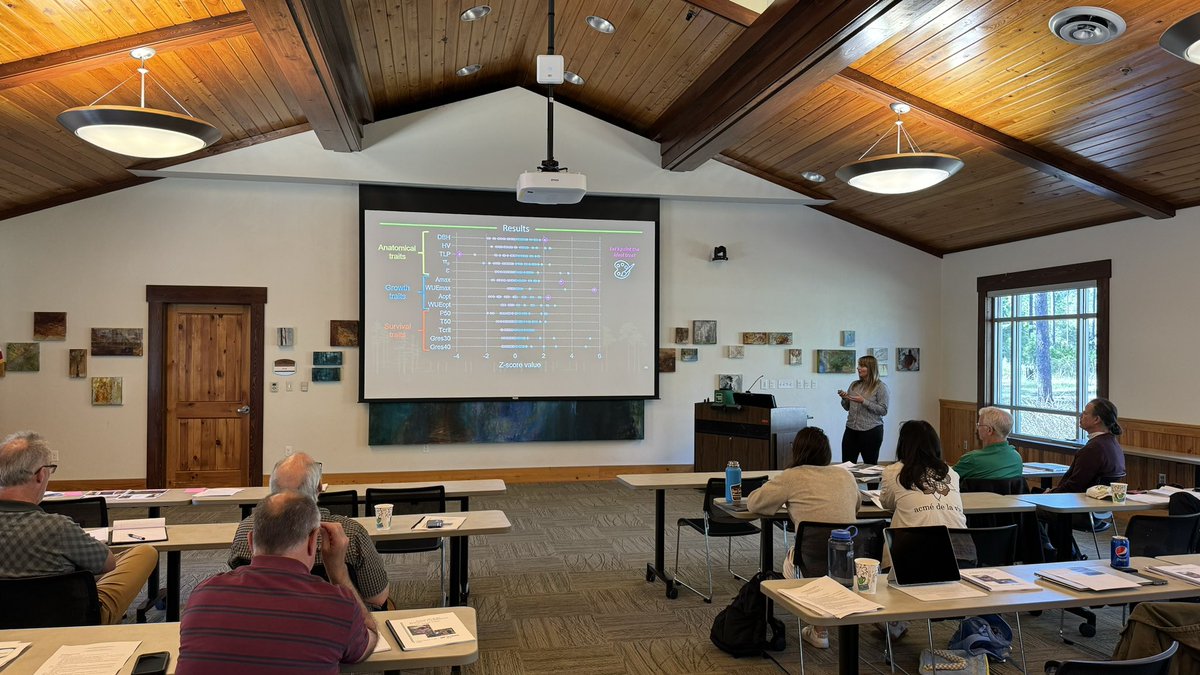 wmhammond's tweet image. Got to hear Dr. @MarylouMantova present the first update from our USDA supported PINE-PHYS project to the Forest Biology Research Cooperative meeting at the @UF_IFAS Austin Carey Forest! Great progress since June from Marylou &amp;amp; the entire lab (🎶 we’re all in this together 🎶) !!