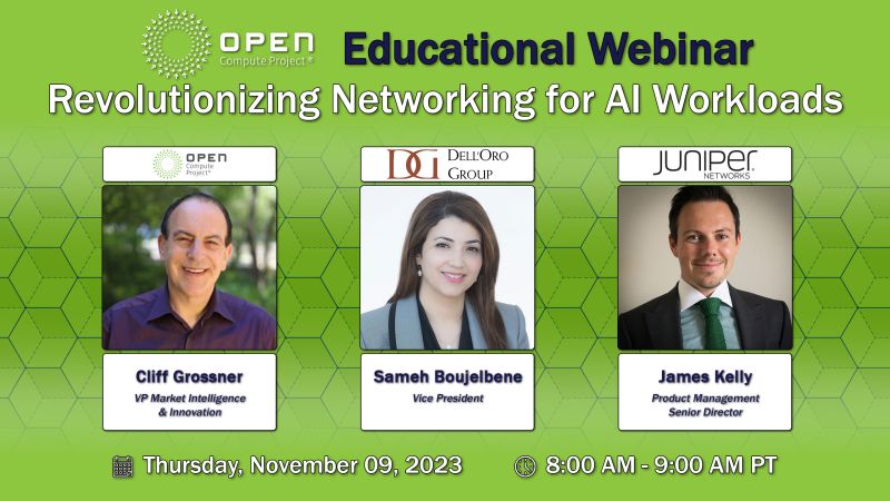 DellOroGroup's tweet image. Tomorrow at 8 am PT, join Sameh Boujelbene, James Kelly from @JuniperNetworks, and @cliffgrossner  Ph.D. with @OpenComputePrj explore AI-driven network solutions, market potential. Register now: event.on24.com/wcc/r/4345447/…
#AIworkloads #AInetworks