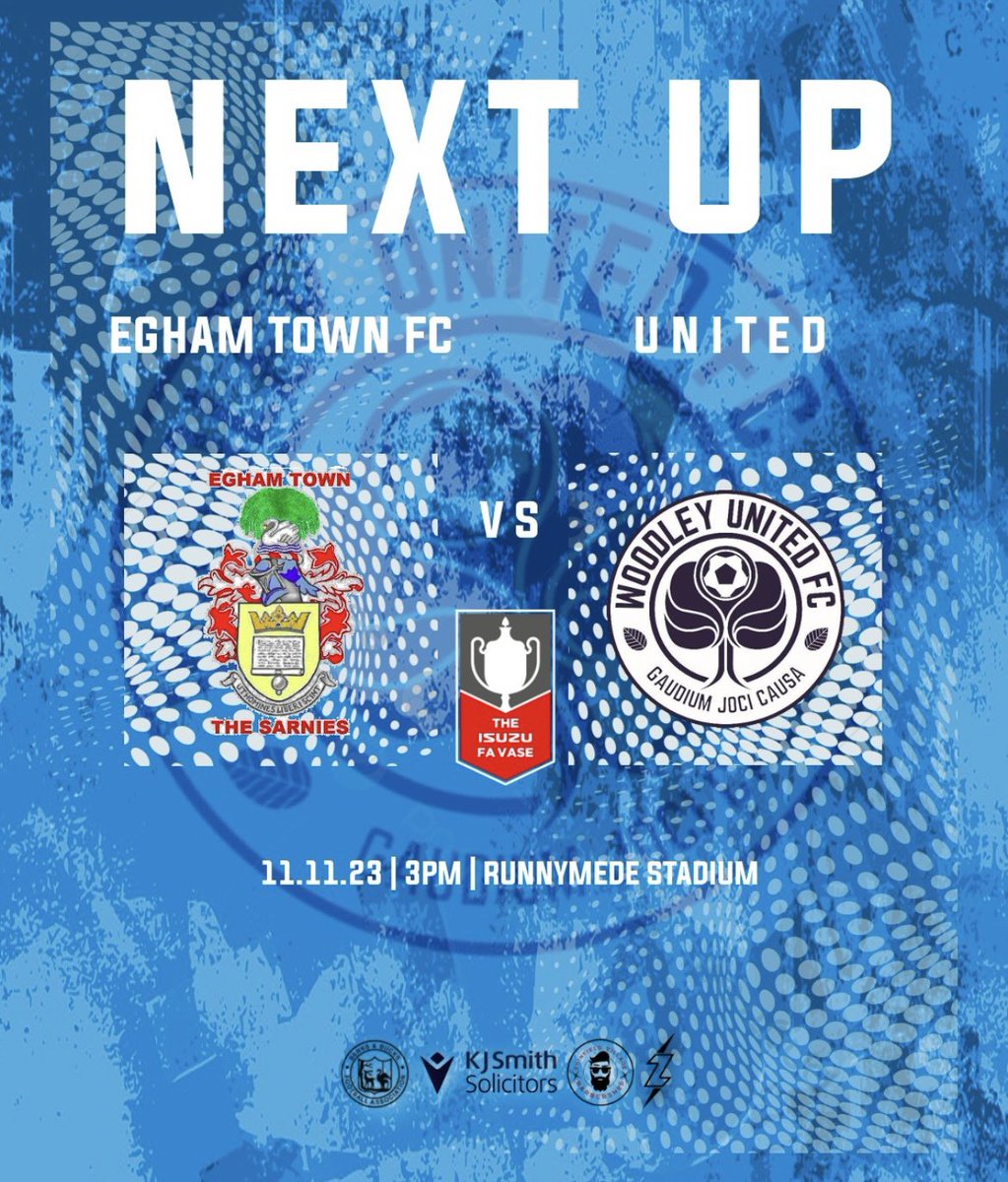 WoodleyUtdFC's tweet photo. Next up is the second round of the FA Vase in the biggest game in our history as we face step 5 @EghamTown away from home in a tough fixture. 

🏟️ The Runnymede Stadium, TW20 8XD
🗓️ 11th November 
⏱️ 3.00KO
🍺 Bar Open
🍔 Hot food served

#WeAreUnited #FAVase https://t.co/xO6kXlzB6t