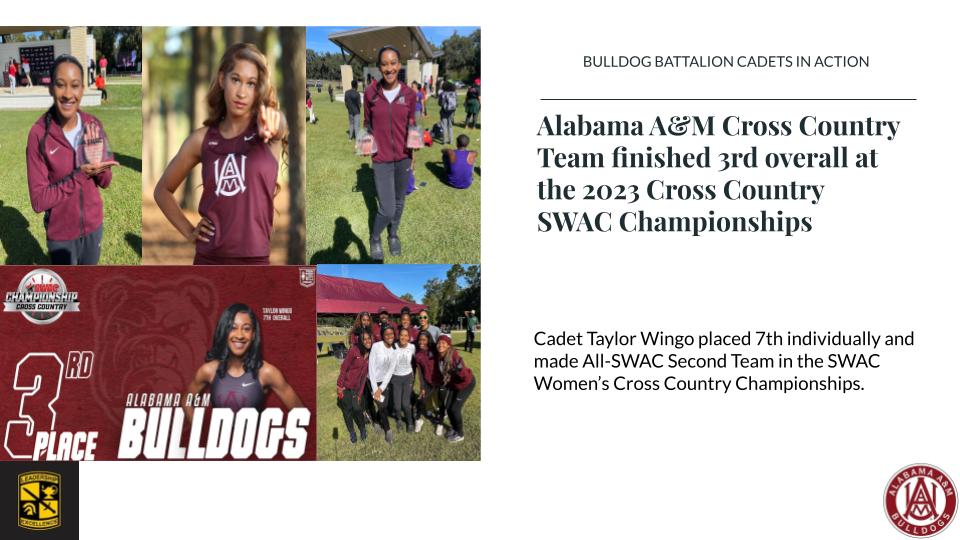 AamuRotc's tweet image. Shoutout to Cadet Taylor Wingo!
We are so proud of you! Cadet Taylor Wingo sets the bar when it comes to running.
#gobulldogs #6thbrigadearmyrotc #cadetcommand #armyrotc #serviceissoverignty #rotc #bulldogbn #aamu #aamurotc