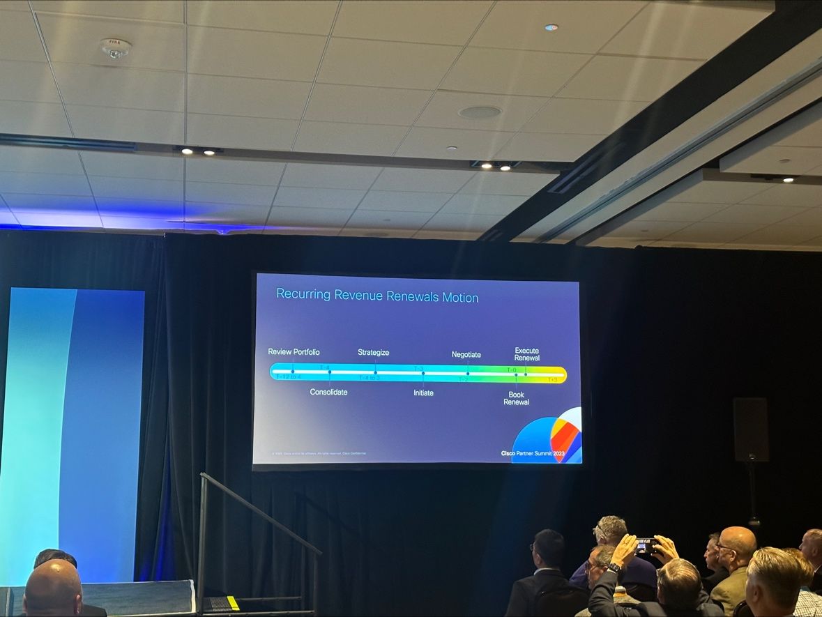 renewtrak's tweet photo. @cisco #CiscoPS23 the focus on partners &amp; the renewals journey has been amazing to date. @Cisco that you for your support and promoting our renewals led growth platform! @MathewCagney https://t.co/2izP3YengL