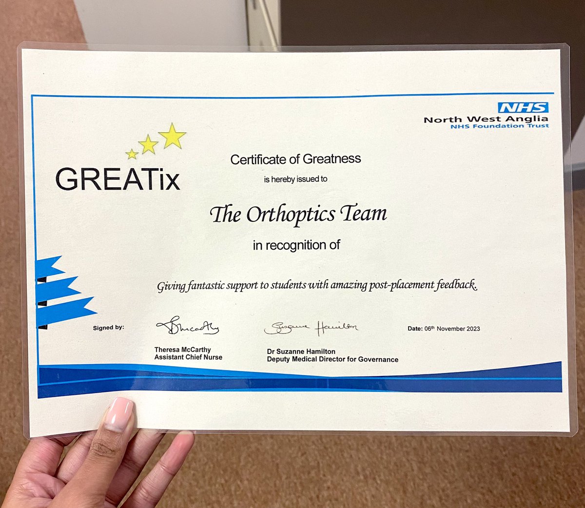 OrthoptistHal's tweet photo. Fabulous to have been surprised by @Melvin_Melster with this! 🩷 Kudos to @orthoptistbeth who goes above and beyond in supporting the next generation of Orthoptists 👁️ @NWAngliaFT @BIOS_Orthoptics @CambsPboroAHPs https://t.co/DAHFoPrzZx