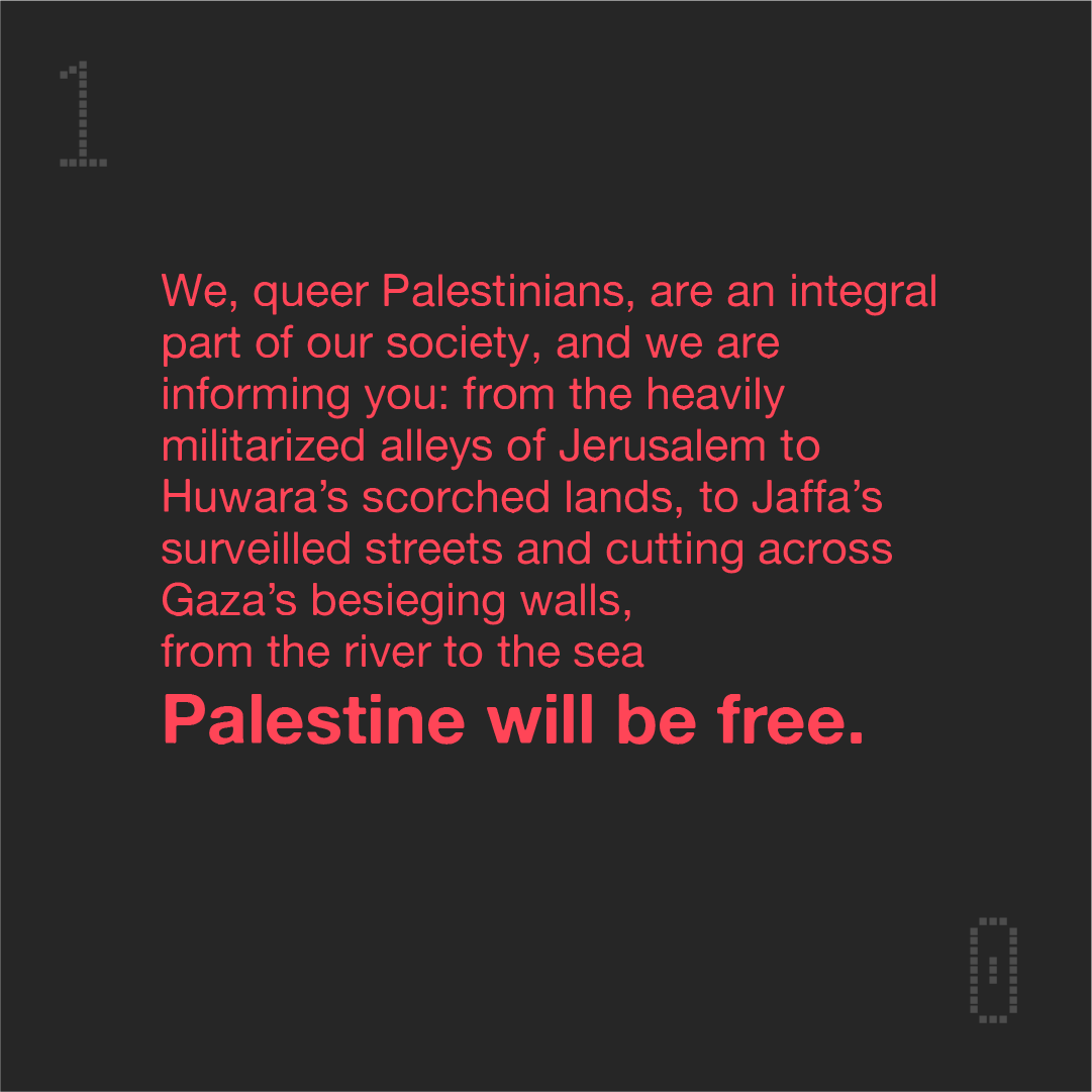 KohlJournal's tweet photo. We write this  as workers, students, farmers, parents – as Palestinians, as queer  Palestinians. A Liberatory Demand from Queers in Palestine. 

Sign and Amplify the Liberatory Demand: https://t.co/rXZdScr04t https://t.co/GM7JjpOl4B