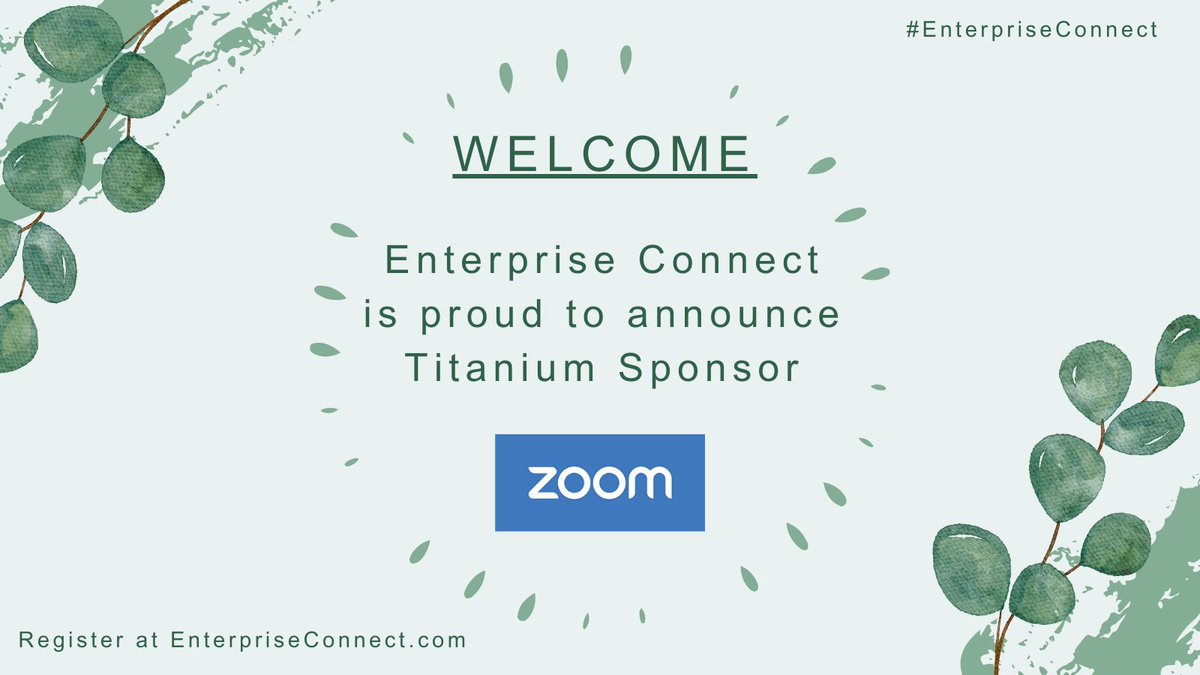 enterprisecon's tweet image. Excited to have @Zoom join us at #EnterpriseConnect 2024 in Orlando! Get ready for an amazing experience from March 25-28. informatech.co/3EHZ3oF ✨ #MagicInProgress