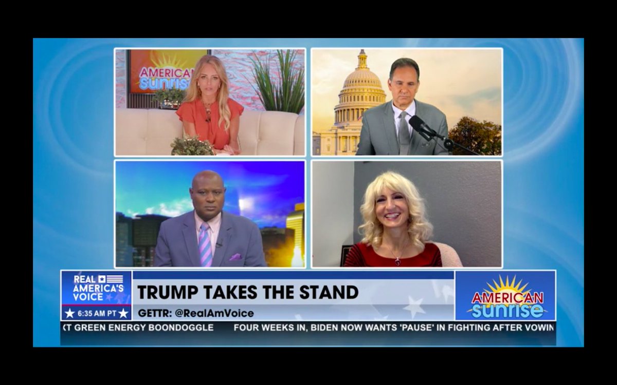 Talking #Trump testimony on @RealAmVoice @RealDrGina @TBatesNews @DBrodyReports #AmericanSunrise